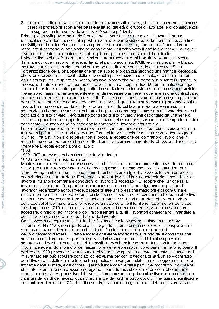 Anteprima pagina 2 — Diritto del lavoro modulo A