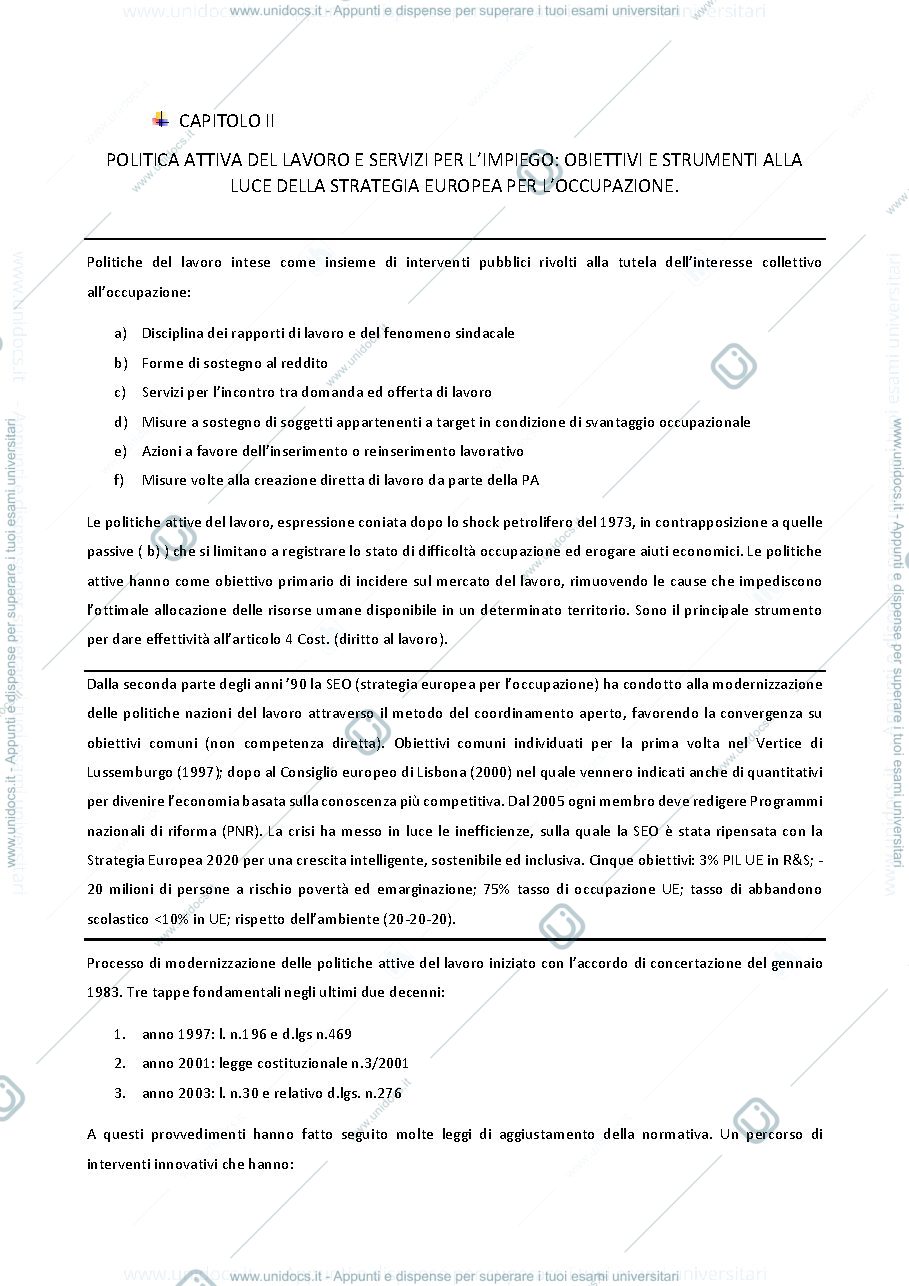 Anteprima pagina 1 — Diritto del lavoro avanzato