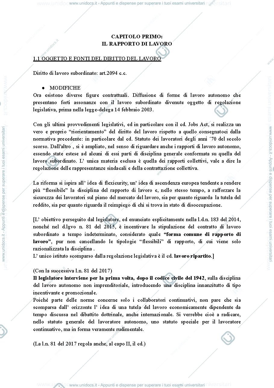Anteprima pagina 4 — diritto del lavoro 