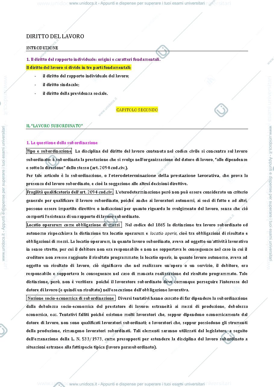 Anteprima pagina 1 — riassunto Primo Libro