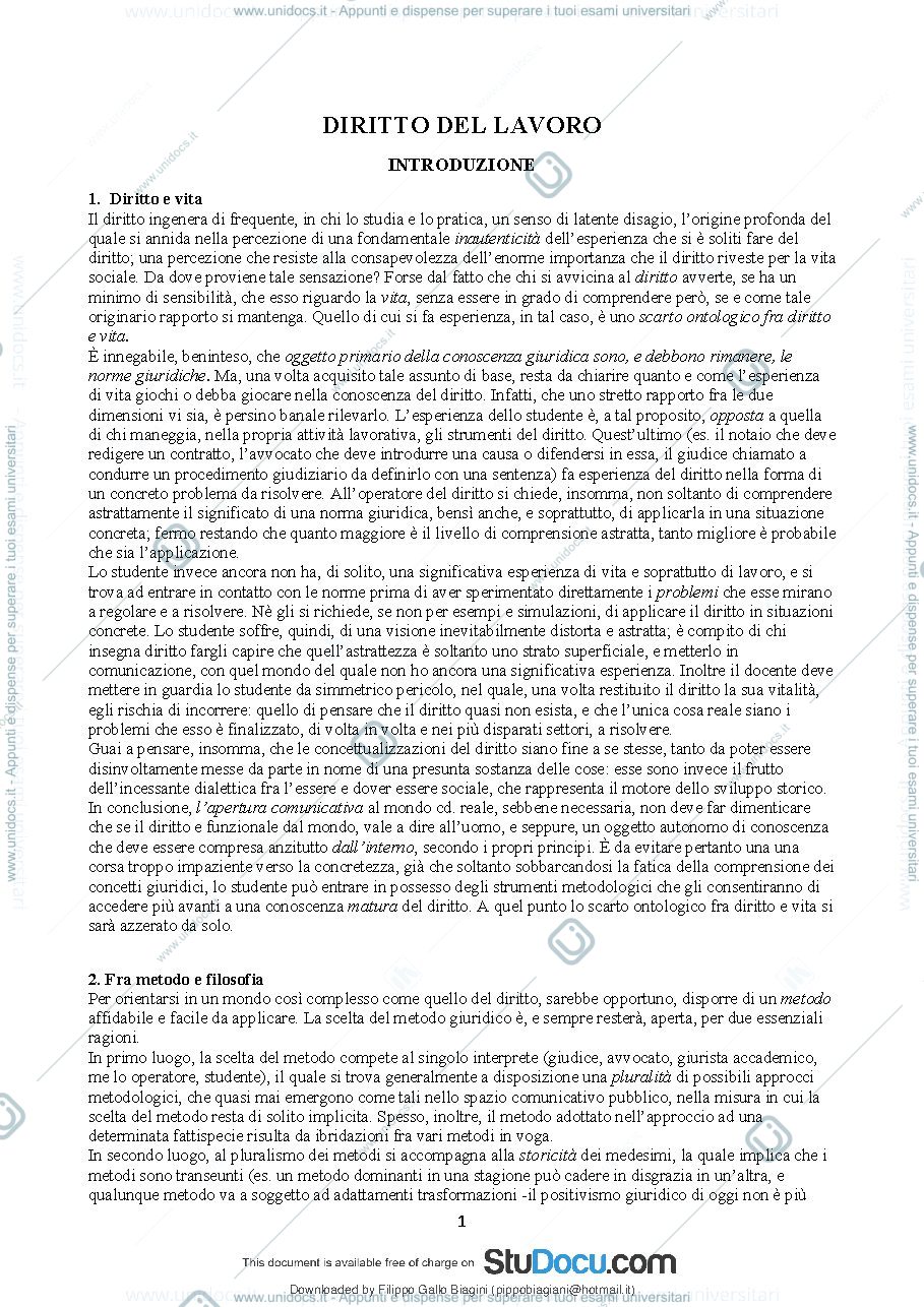 Anteprima pagina 2 — Diritto del lavoro