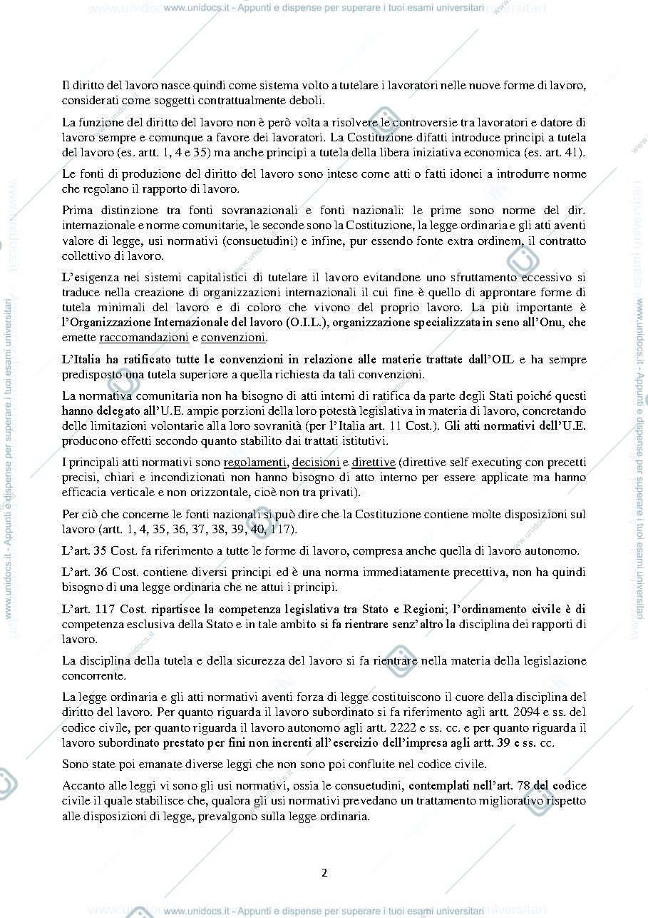 Anteprima pagina 2 — Diritto del lavoro