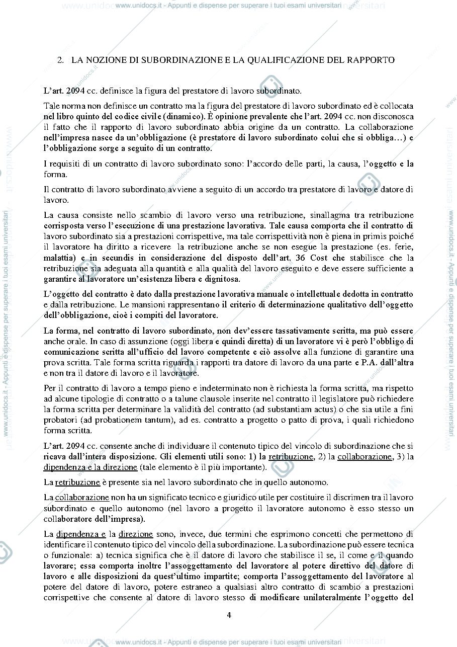 Anteprima pagina 4 — Diritto del lavoro