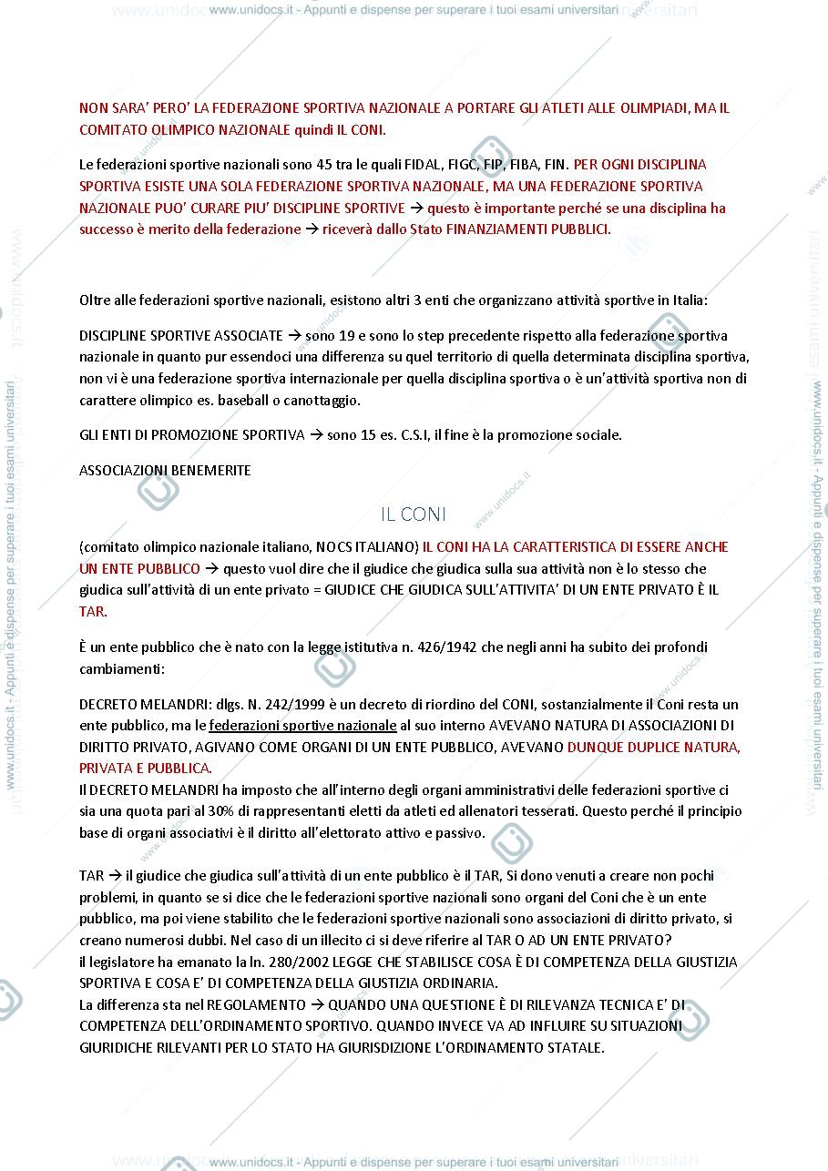 Anteprima pagina 2 — diritto sportivo