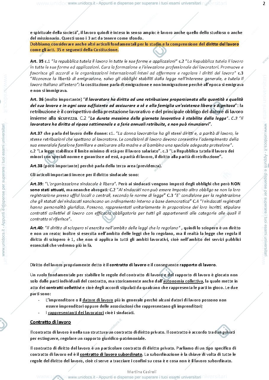 Anteprima pagina 2 — dispensa diritto del lavoro
