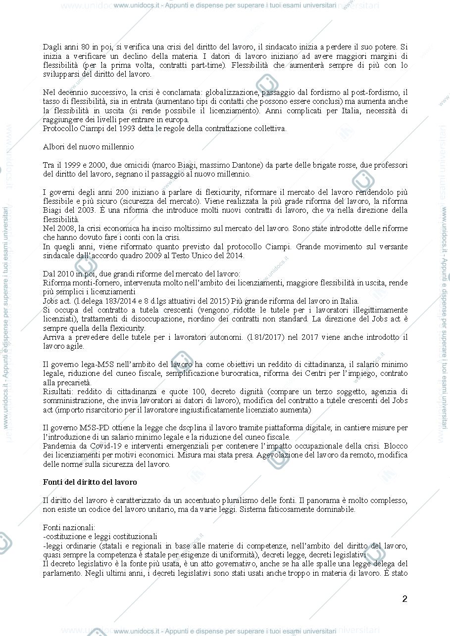Anteprima pagina 2 — DIRITTO DEL LAVORO