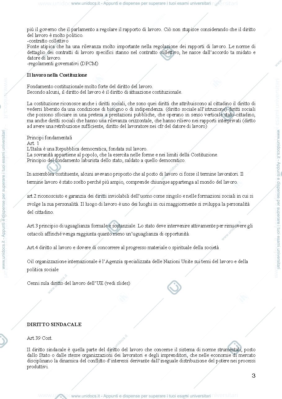 Anteprima pagina 3 — DIRITTO DEL LAVORO