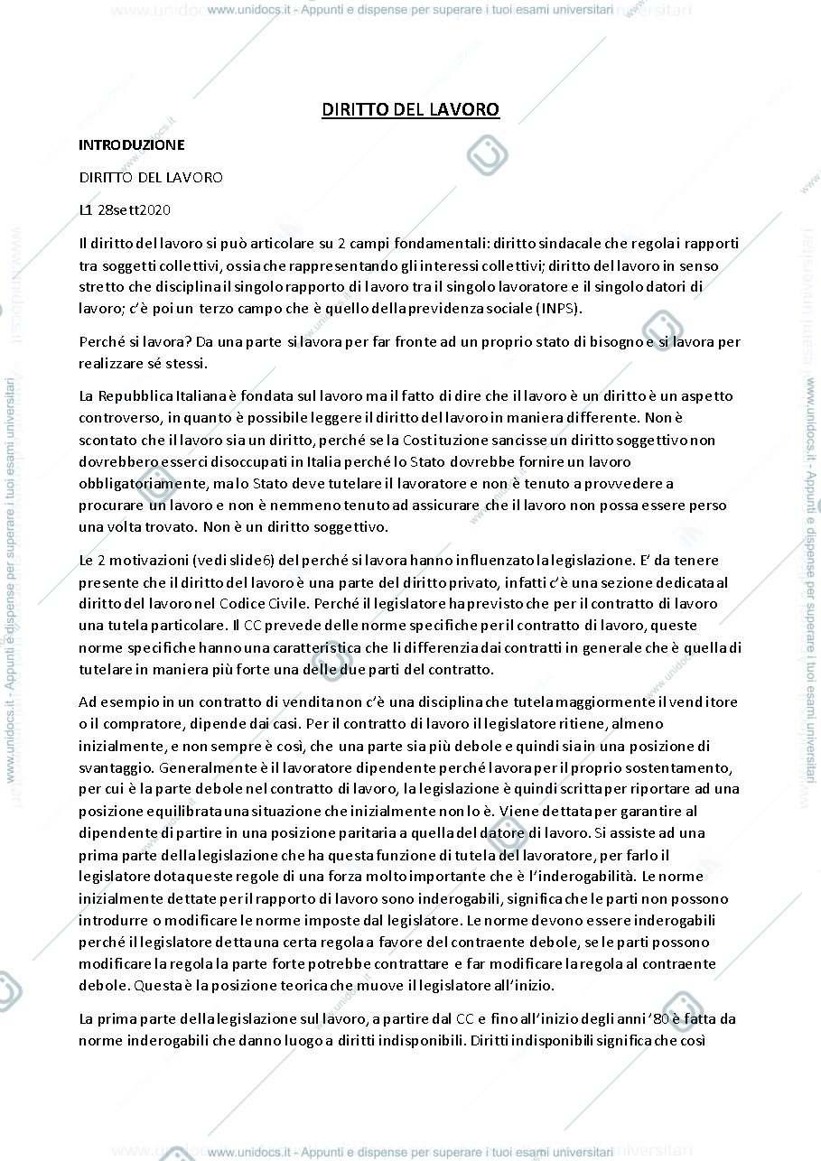 Anteprima pagina 1 — Appunti lezione 1