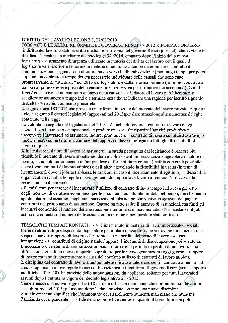 Anteprima pagina 5 — diritto del lavoro 