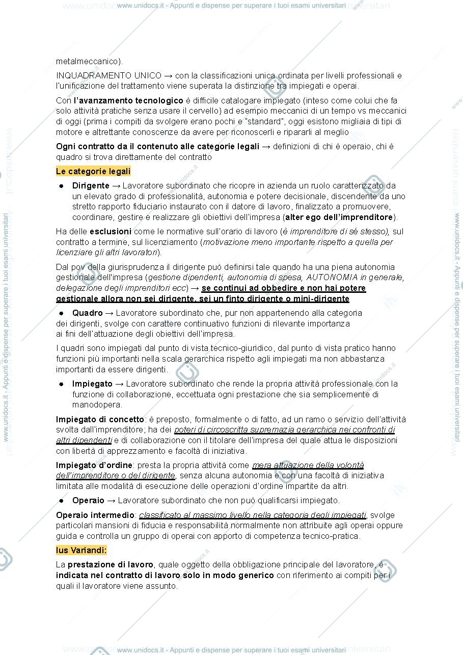Anteprima pagina 2 — Dispensa Diritto del Lavoro