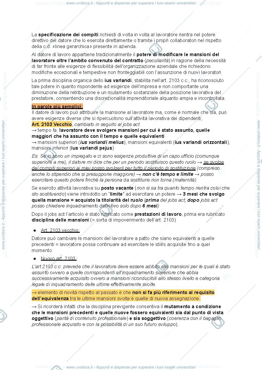 Anteprima pagina 3 — Dispensa Diritto del Lavoro