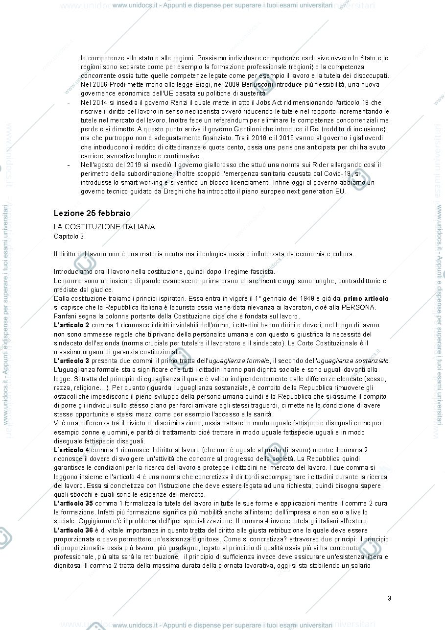 Anteprima pagina 3 — Appunti diritto del lavoro 