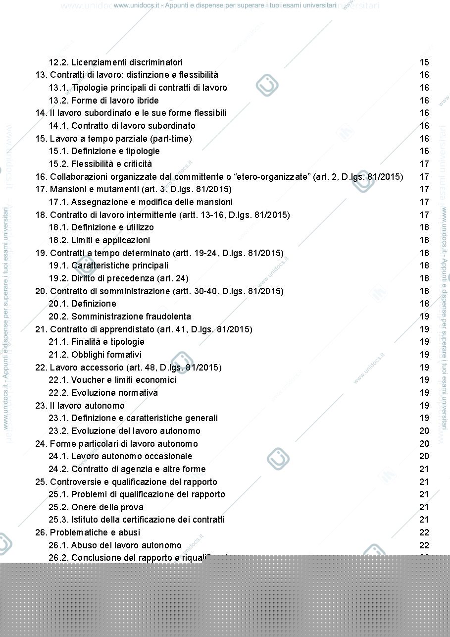 Anteprima pagina 4 — Dispensa Diritto del mercato del lavoro