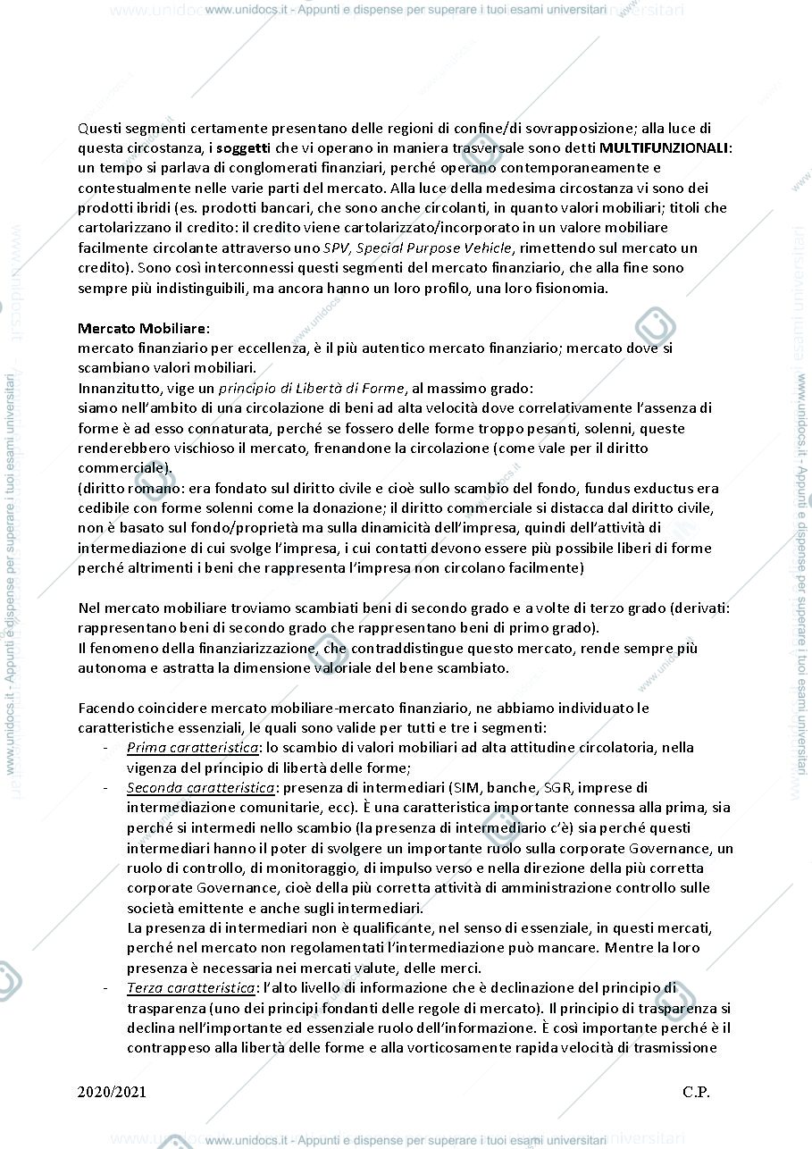 Anteprima pagina 4 — Diritto del mercato e degli strumenti finanziari, Prof. Daniele Umberto Santosuosso