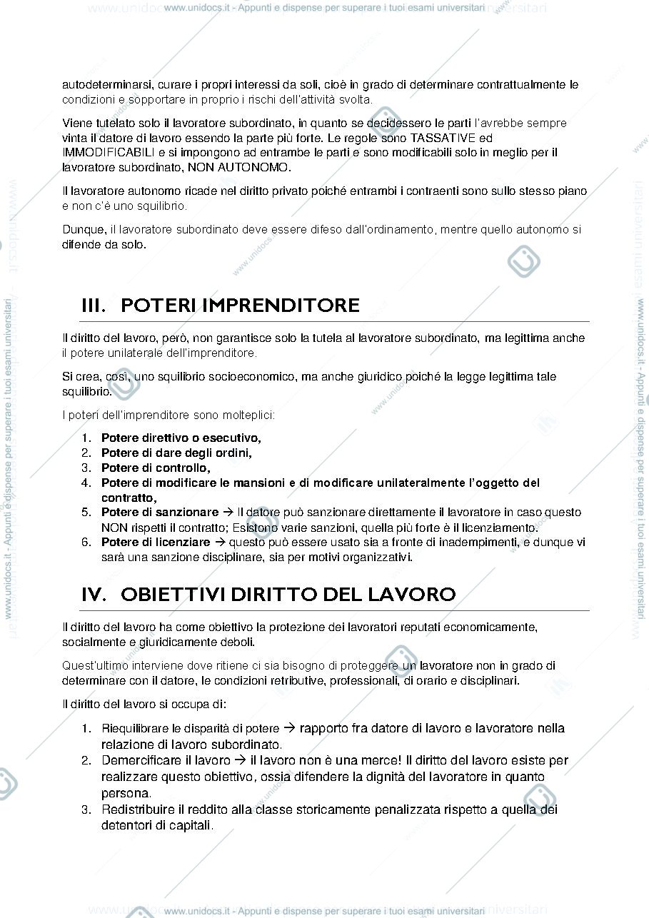 Anteprima pagina 2 — appunti esame diritto del mercato e dei rapporti di lavoro