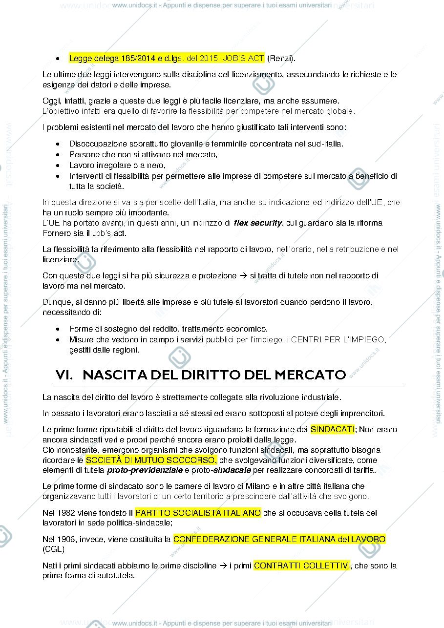 Anteprima pagina 4 — appunti esame diritto del mercato e dei rapporti di lavoro
