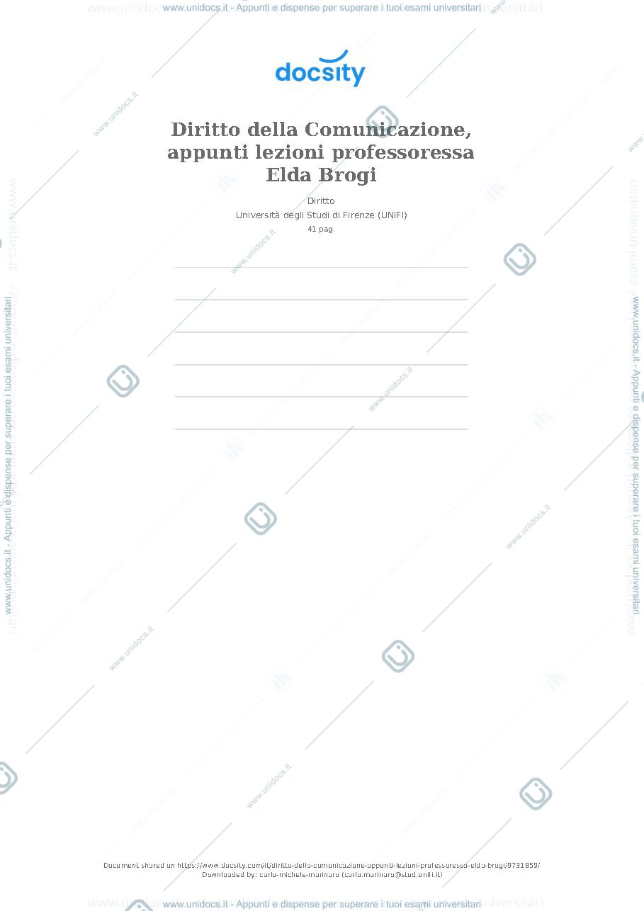 Anteprima pagina 1 — diritto comunicazione