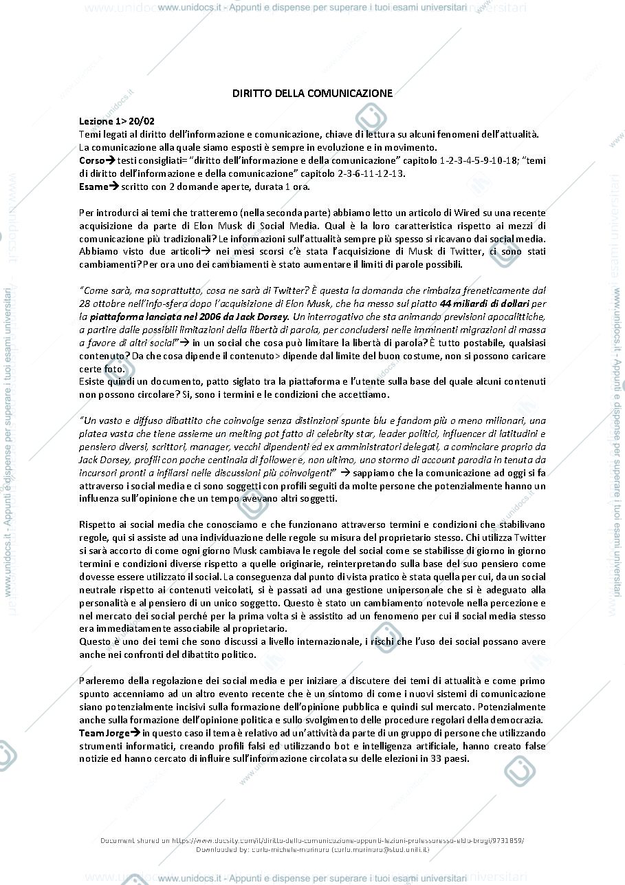 Anteprima pagina 2 — diritto comunicazione