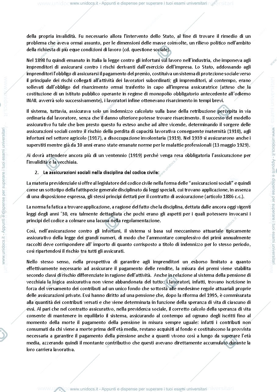 Anteprima pagina 2 — Diritto della previdenza sociale-riassunto