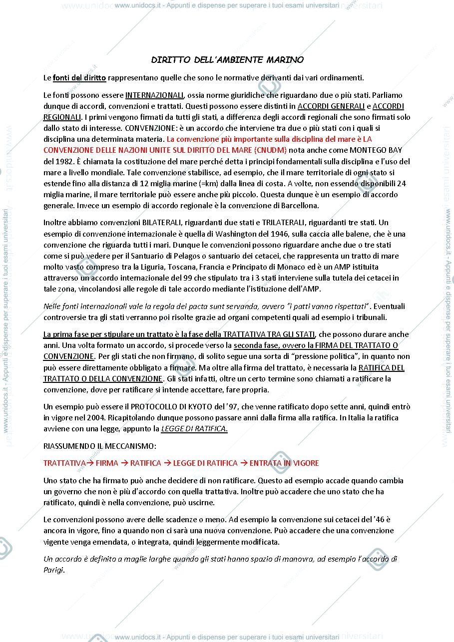 Anteprima pagina 1 — diritto dell'ambiente marino