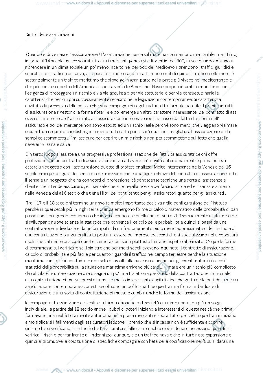 Anteprima pagina 1 — diritto assicurativo