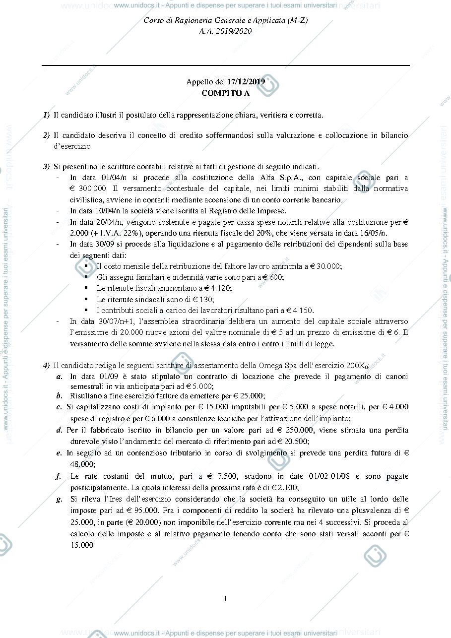 Anteprima pagina 1 — Diritto delle assicurazioni appunti