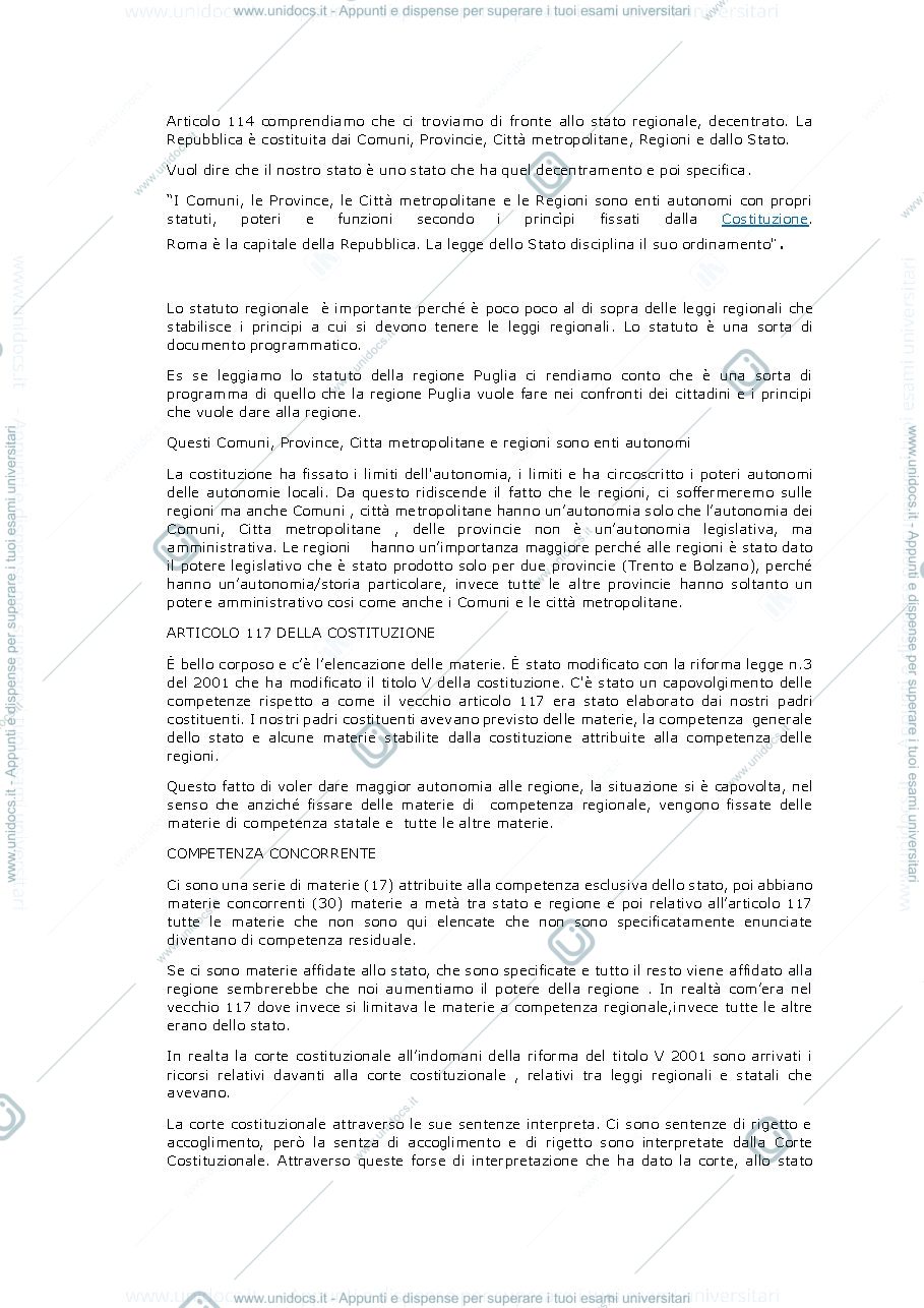 Anteprima pagina 2 — Competenze delle regioni. Fase iniziativa e costitutiva del procedimento di formazione delle leggi regionali.