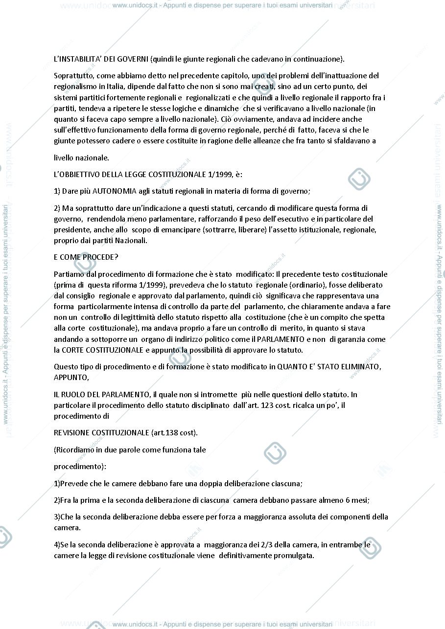 Anteprima pagina 2 — Appunti diritto regionale