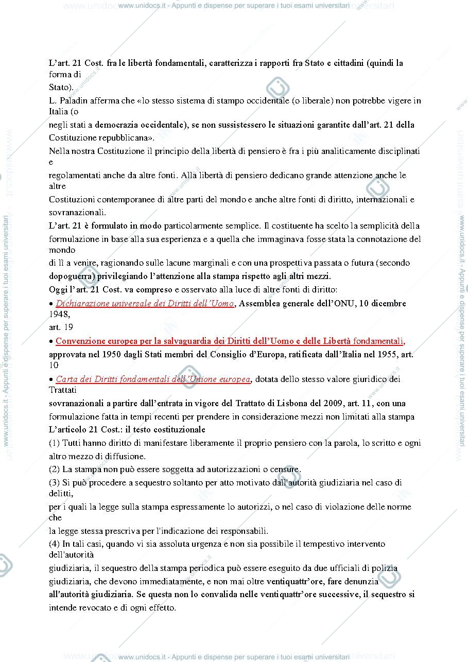 Anteprima pagina 1 — Prima parte diritto delle comunicazioni