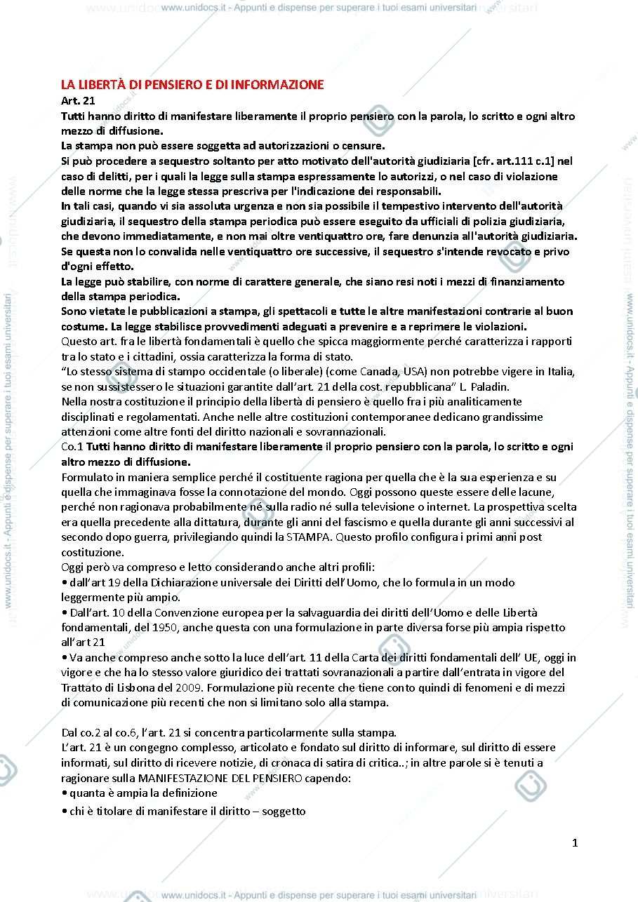 Anteprima pagina 1 — Diritto delle Comunicazioni