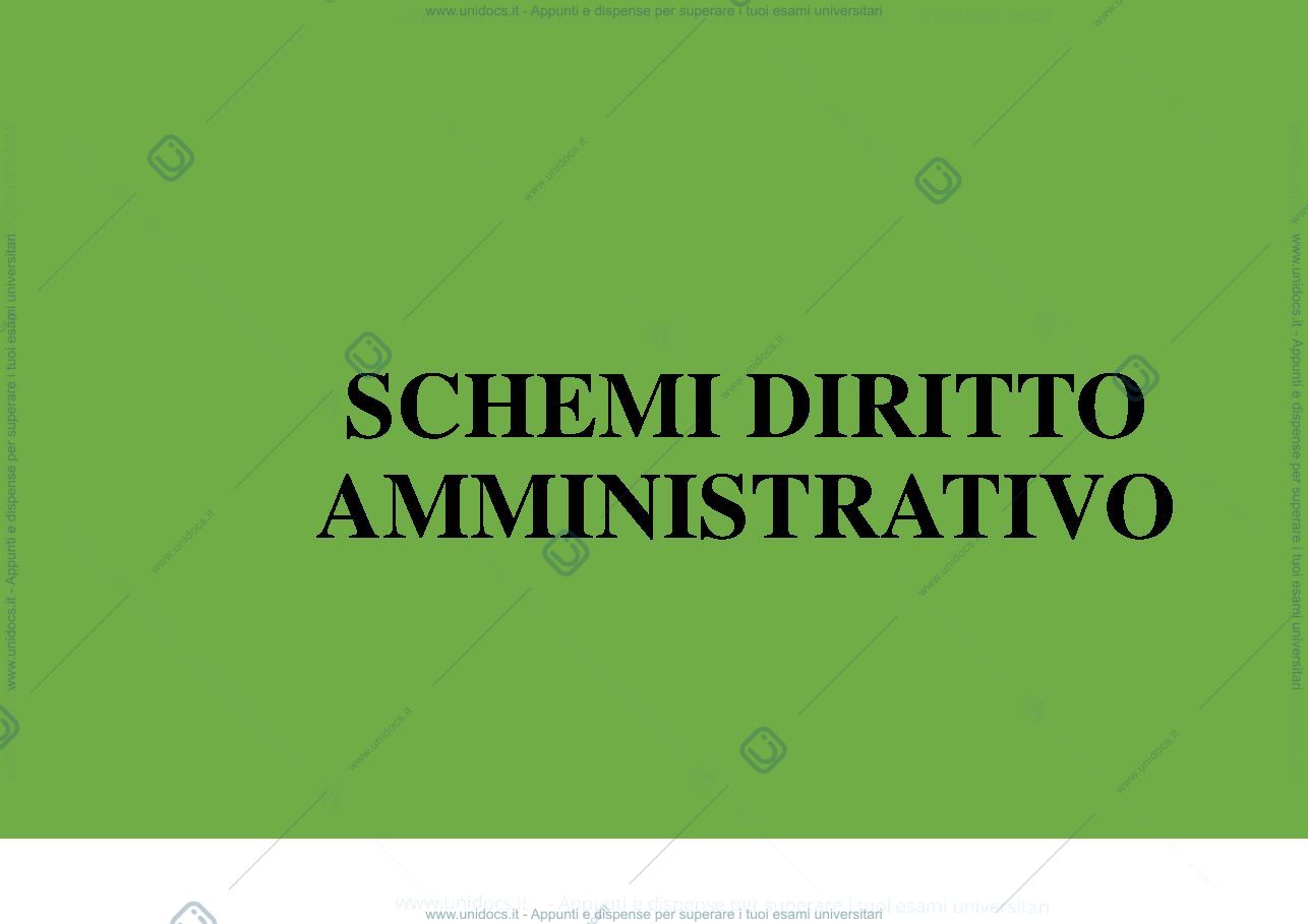 Anteprima pagina 1 — Schemi diritto amministrativo