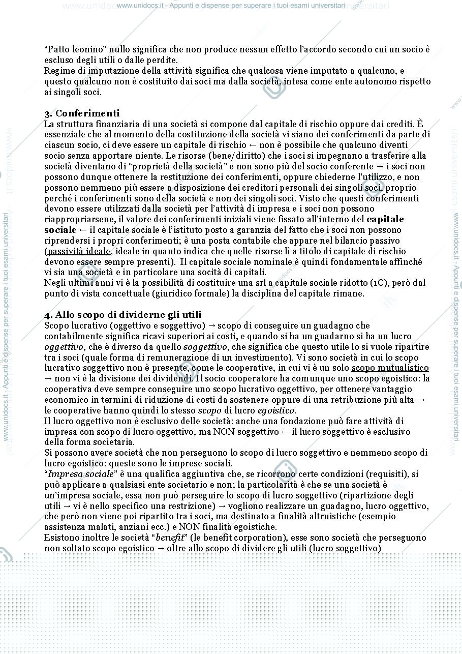 Anteprima pagina 4 — Appunti Diritto delle società di capitali 
