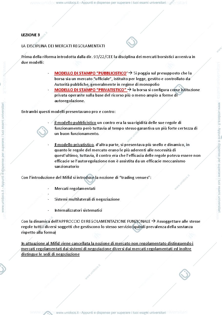 Anteprima pagina 1 — Diritto dei mercati finanziari