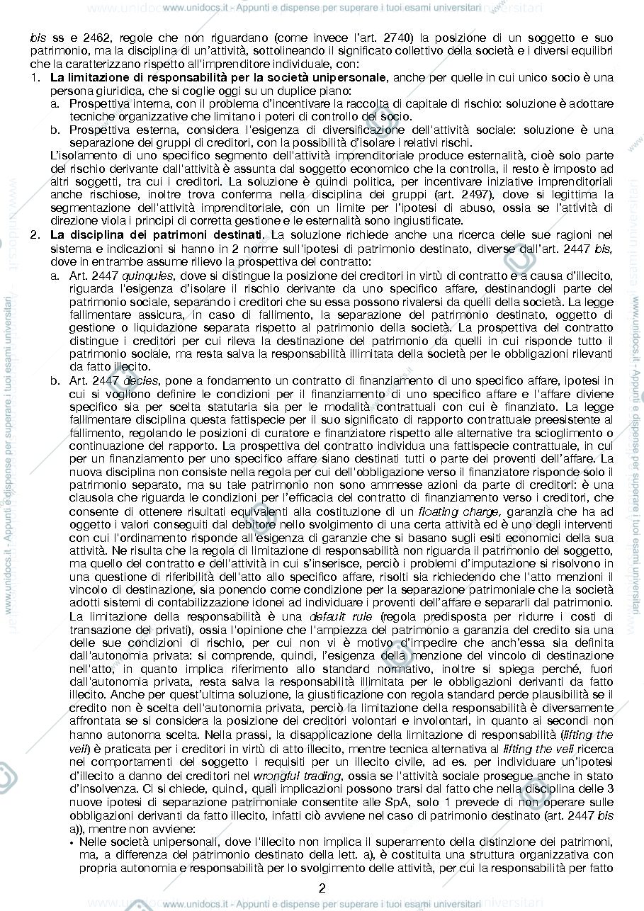 Anteprima pagina 2 — Riassunto libro La riforma delle società - Diritto delle società - Regoli Duccio