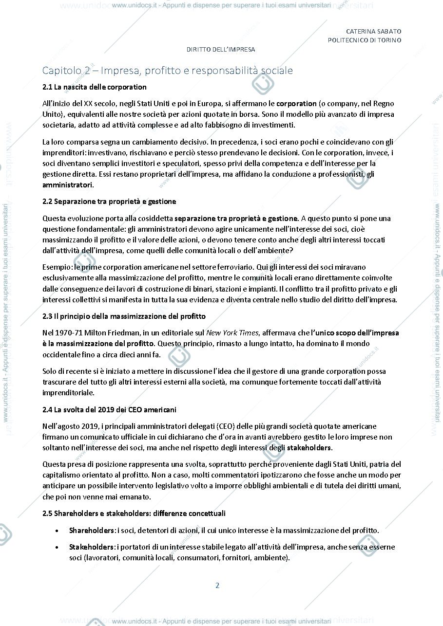 Anteprima pagina 2 — appunti diritto dell'impresa