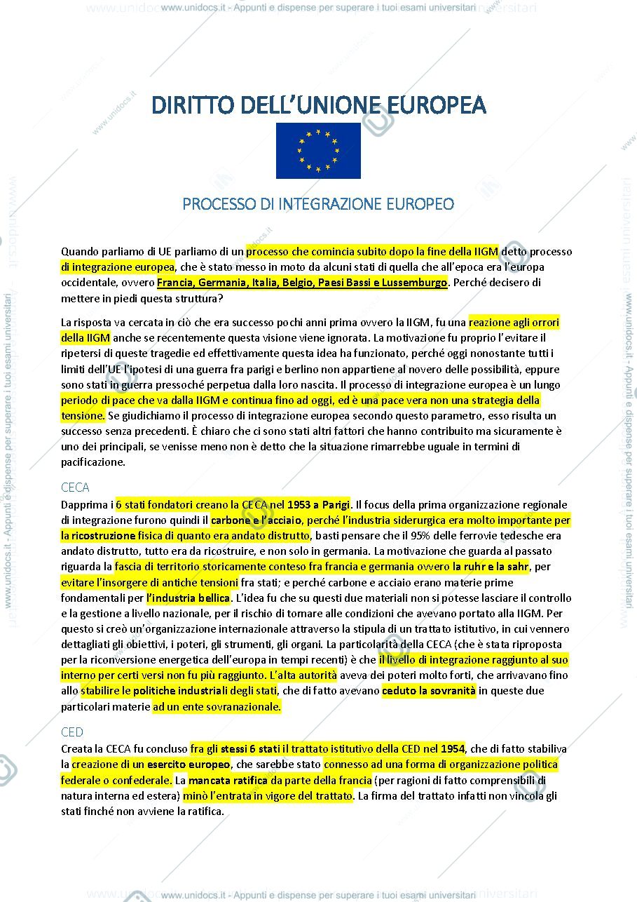 Anteprima pagina 1 — diritto ue