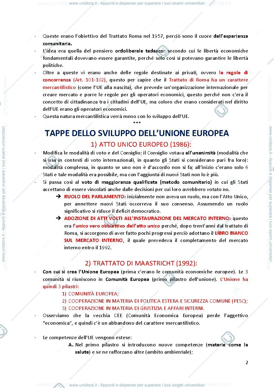 Anteprima pagina 2 — Sbobine/appunti diritto dell'Unione Europea - prof. Luca Calzolari anno 2019/2020