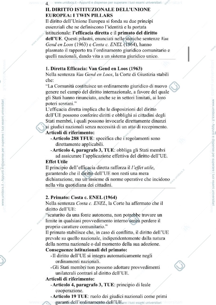 Anteprima pagina 1 — diritto dell'unione europea