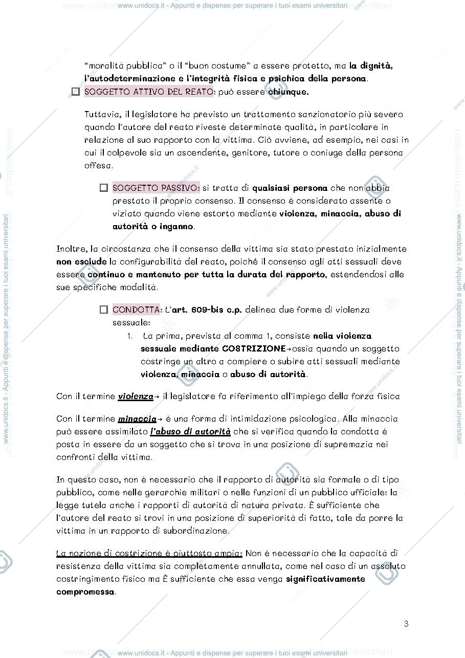 Anteprima pagina 3 — i SINGOLI REATI
