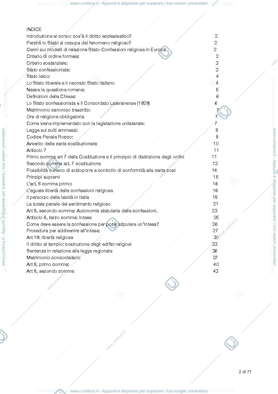 Anteprima pagina 2 — Dispensa diritto ecclesiastico