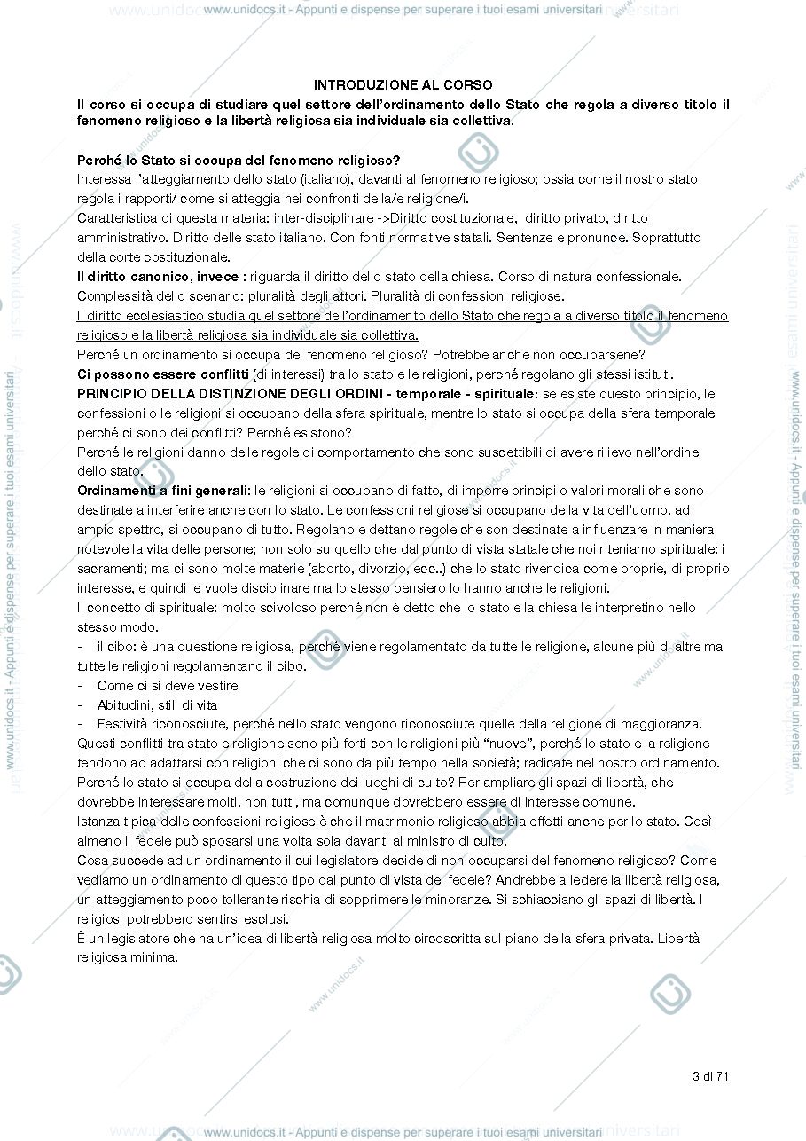 Anteprima pagina 3 — Dispensa diritto ecclesiastico