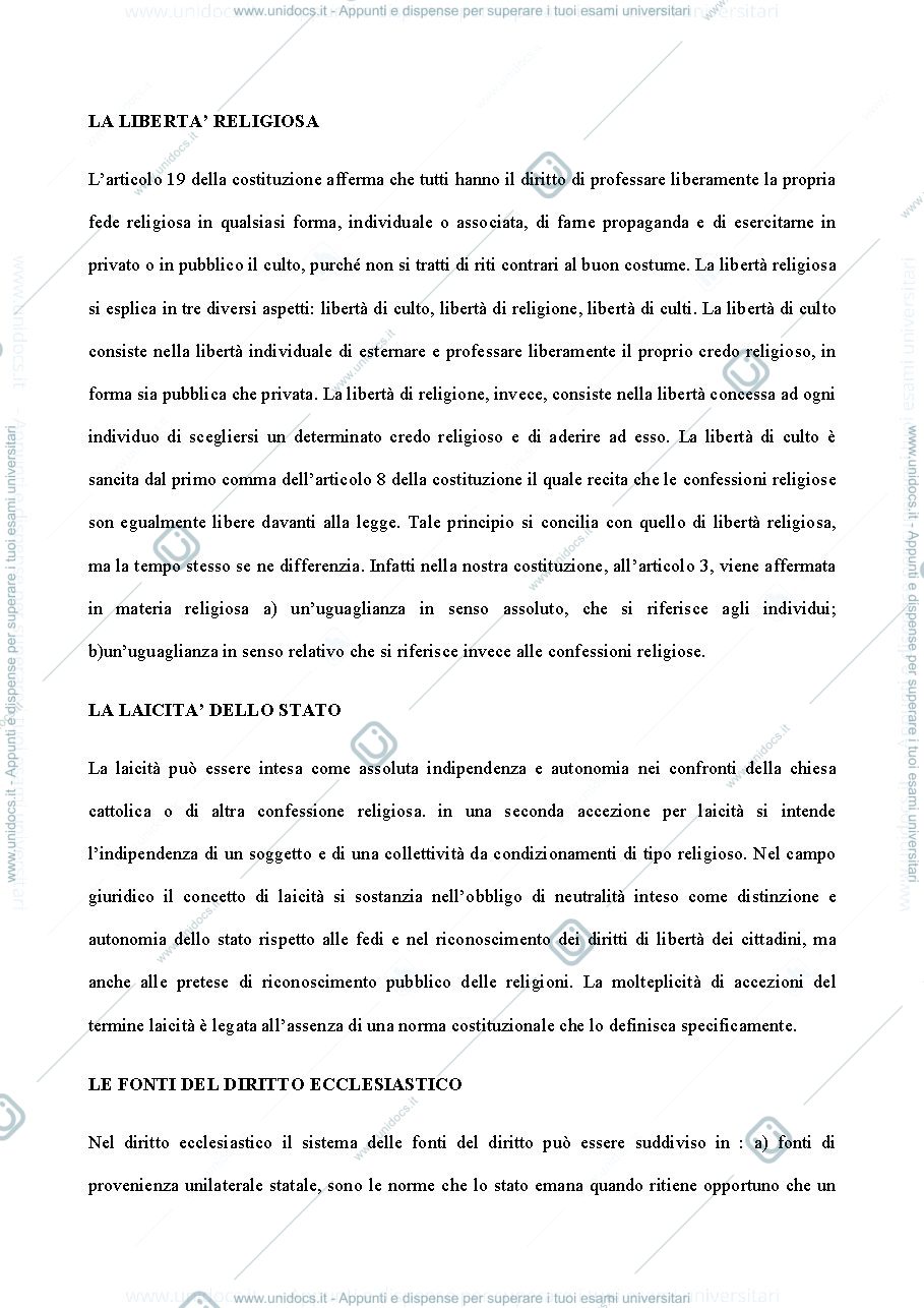 Anteprima pagina 2 — diritto ecclesiastico