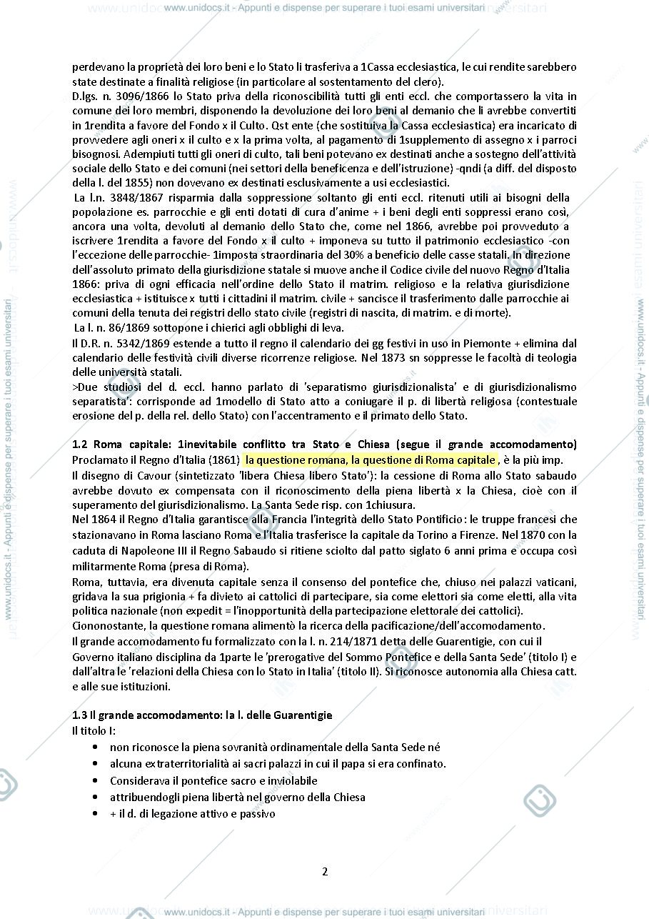 Anteprima pagina 2 — la libertà religiosa in italia