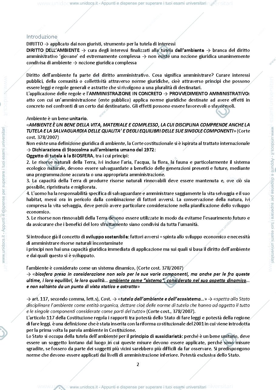 Anteprima pagina 2 — Appunti di diritto forestale e ambientale