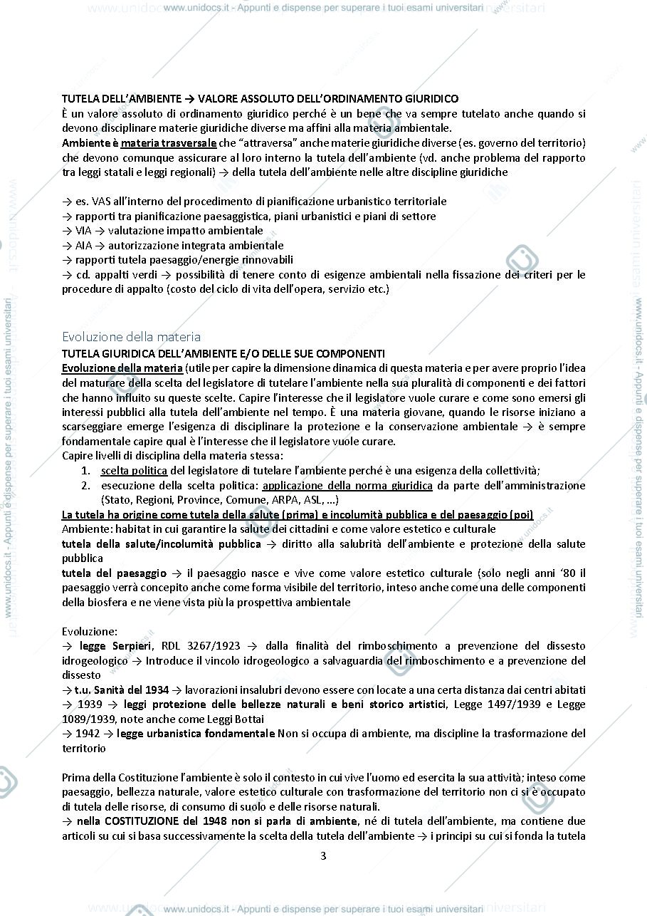 Anteprima pagina 3 — Appunti di diritto forestale e ambientale