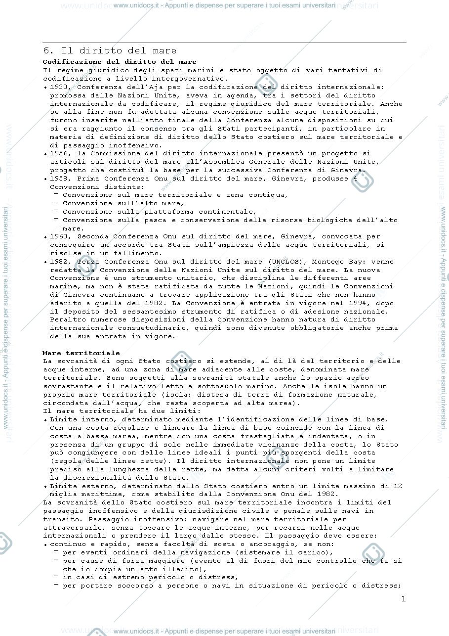 Anteprima pagina 1 — Diritto internazionale riassunto libro
