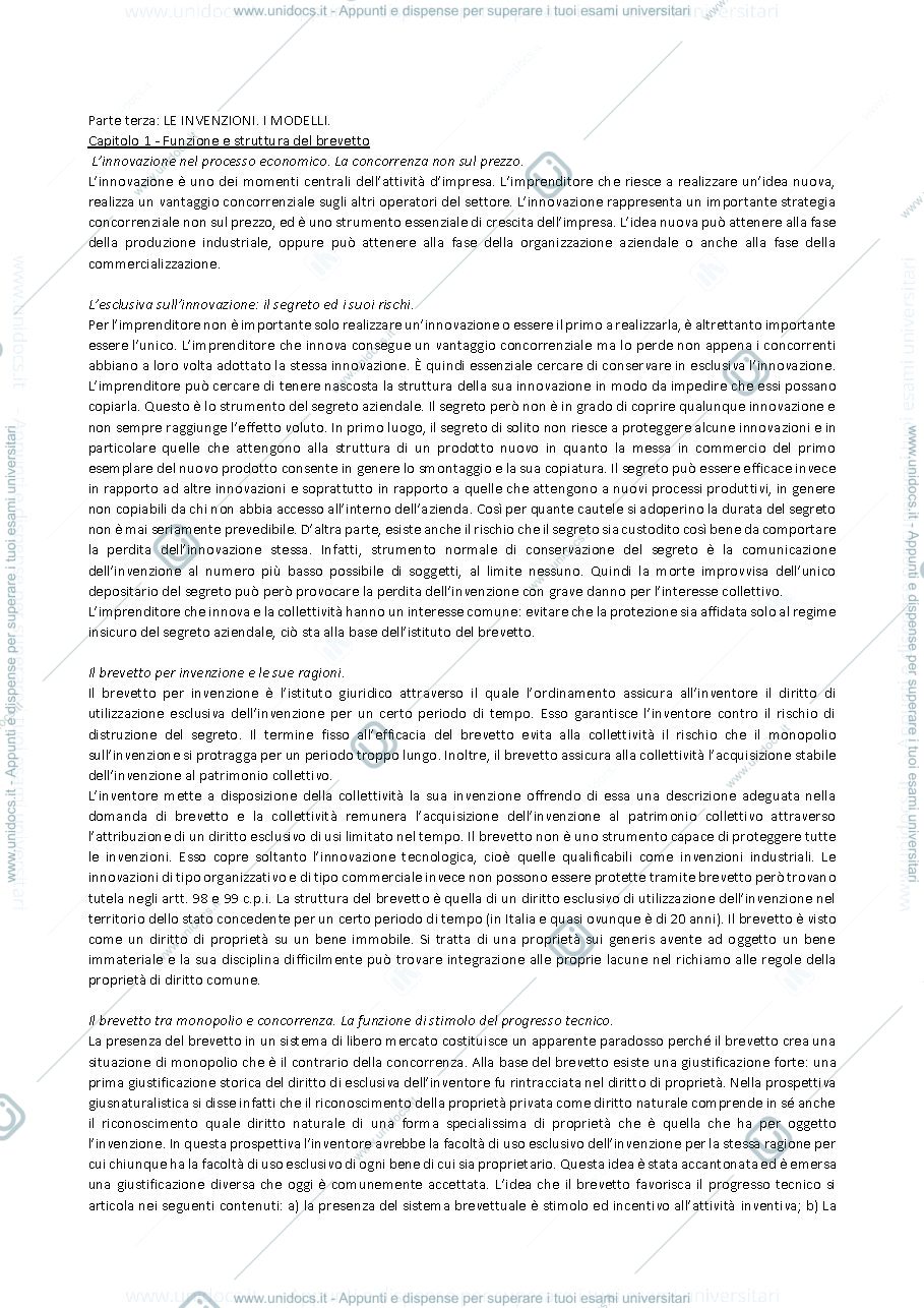 Anteprima pagina 1 — Manuale di Diritto Industriale