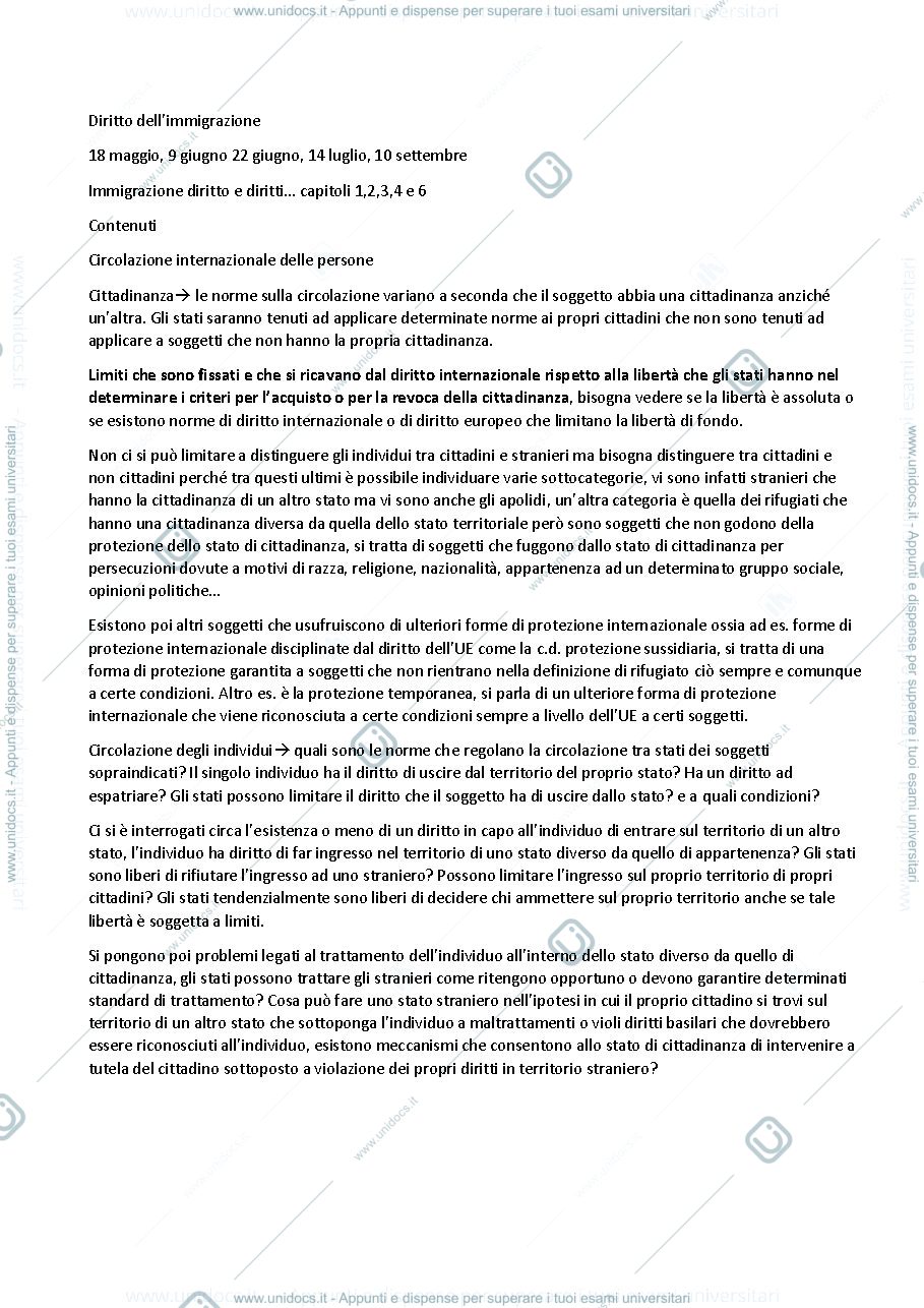 Anteprima pagina 1 — diritto dell'immigrazione