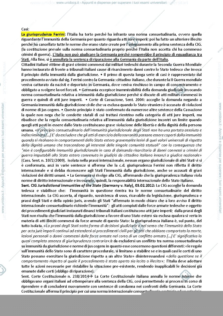 Anteprima pagina 1 — Diritto Internazionale