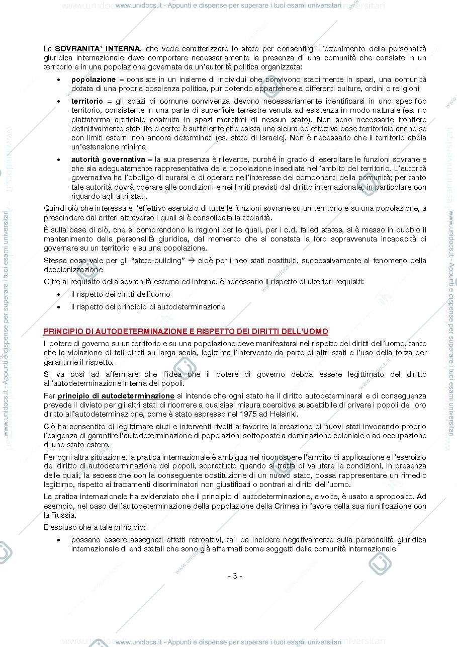 Anteprima pagina 3 — Diritto internazionale pubblico 